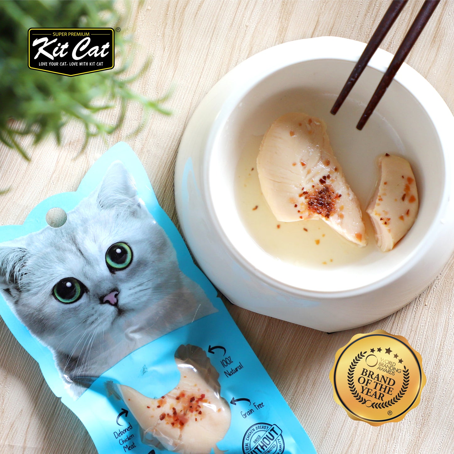 FilletFresh - Pollo y Pescado Ahumado 30g Kit Cat