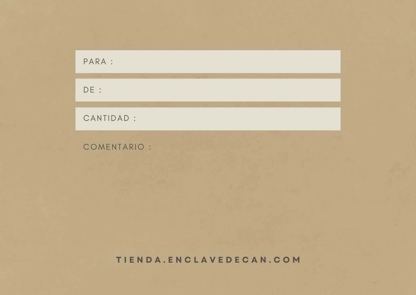 TARJETA REGALO Tienda En Clave de Can