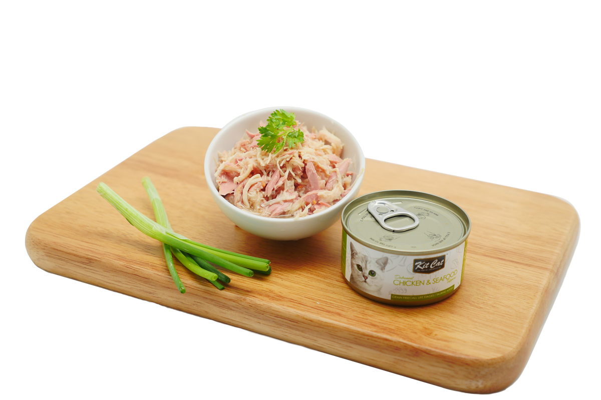 Lata Toppers Pollo & Salmon 80g - Kit Cat