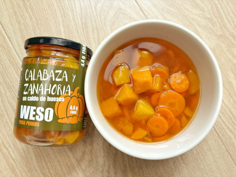 Calabaza y zanahoria en caldo de huesos WESO