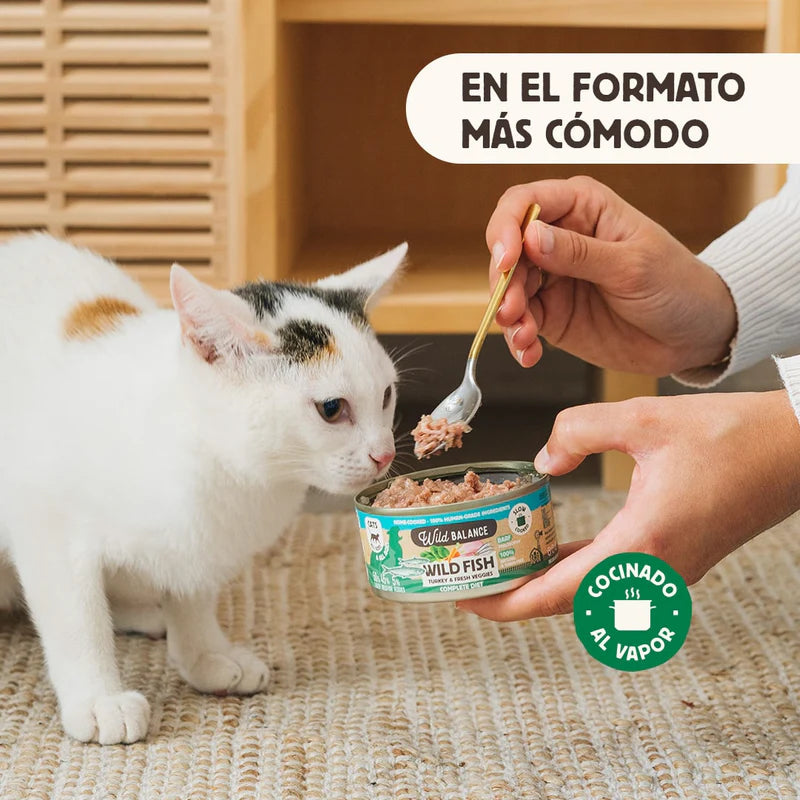 Lata de Pescado y Pavo para gatos 120g - Filosofía BARF - Wild Balance