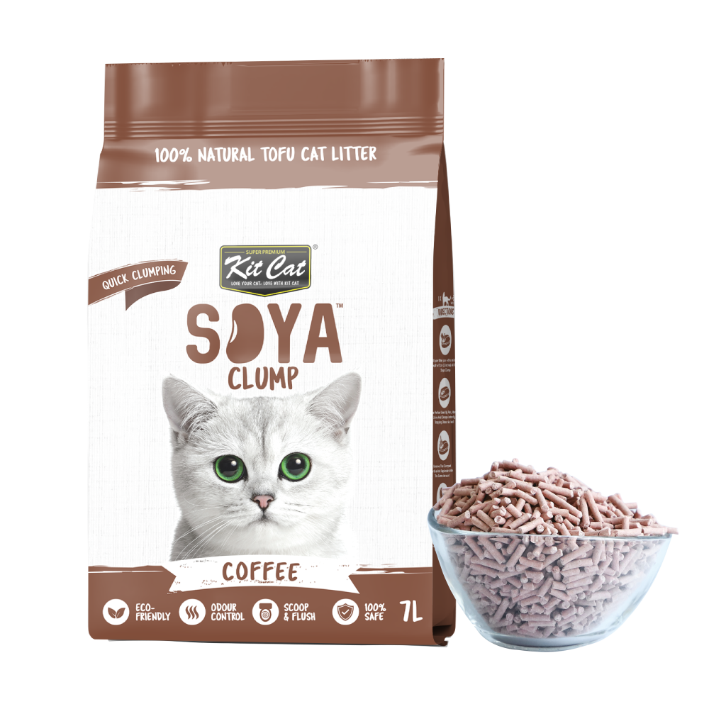 Arena de soja Eco Kit Cat SoyaClump - Coffee 7L