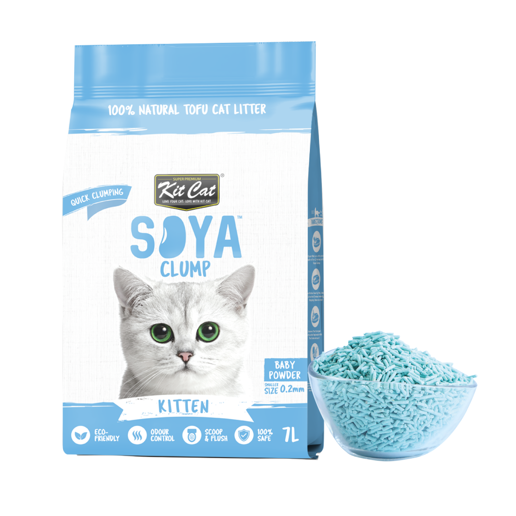 Arena de soja Eco Kit Cat SoyaClump - Kitten 7L