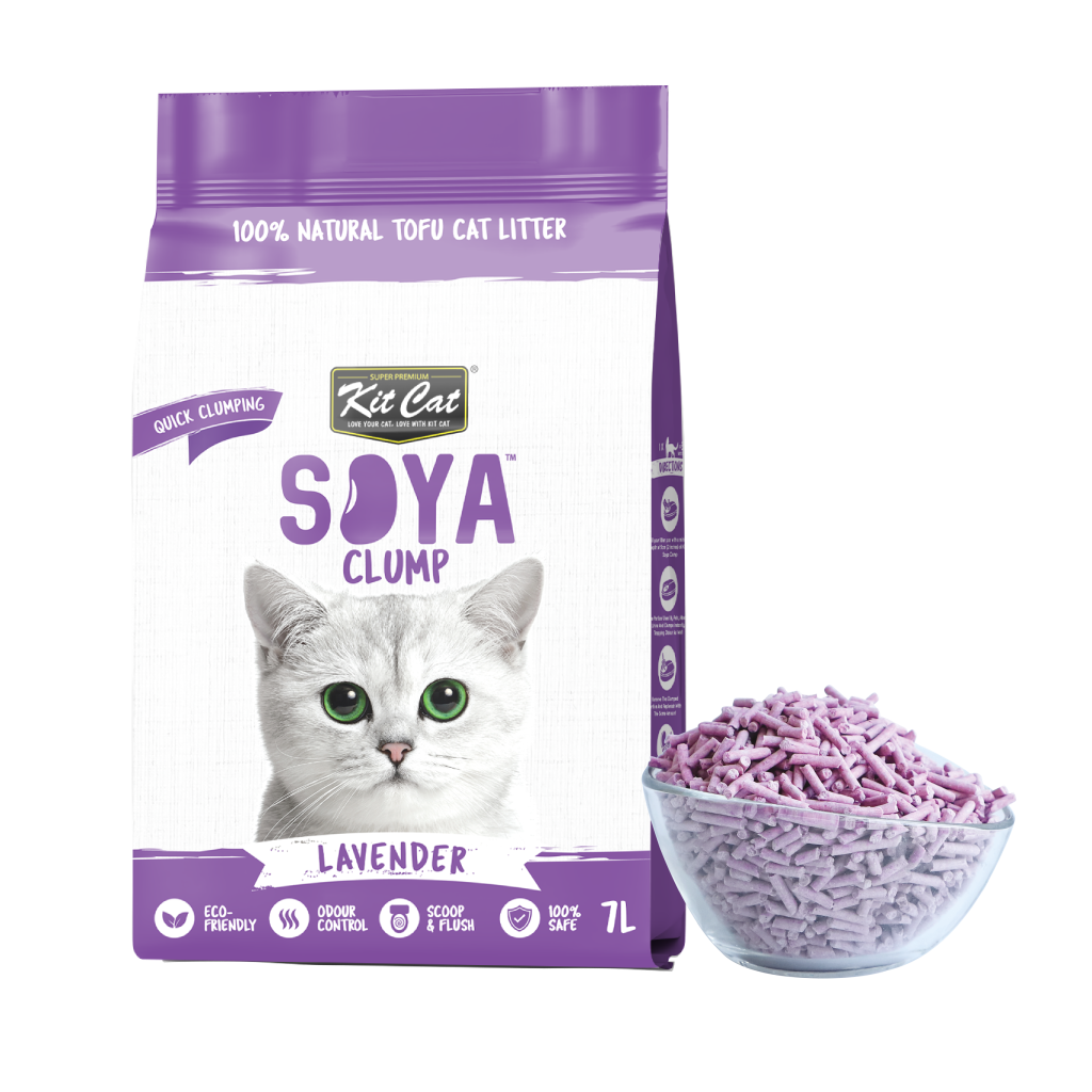 Arena de soja Eco Kit Cat SoyaClump - Lavender 7L