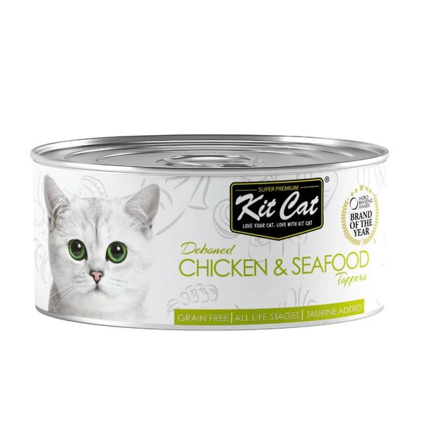 Lata Toppers Pollo & Salmon 80g - Kit Cat