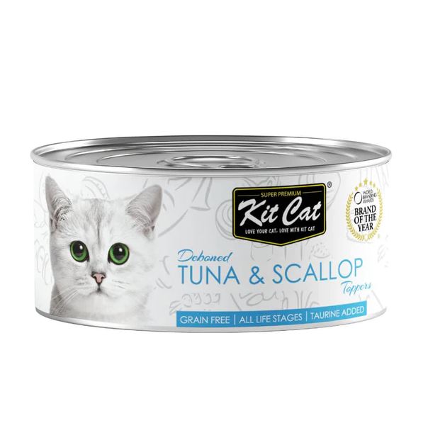 Lata Toppers Atún & Vieira 80g - Kit Cat
