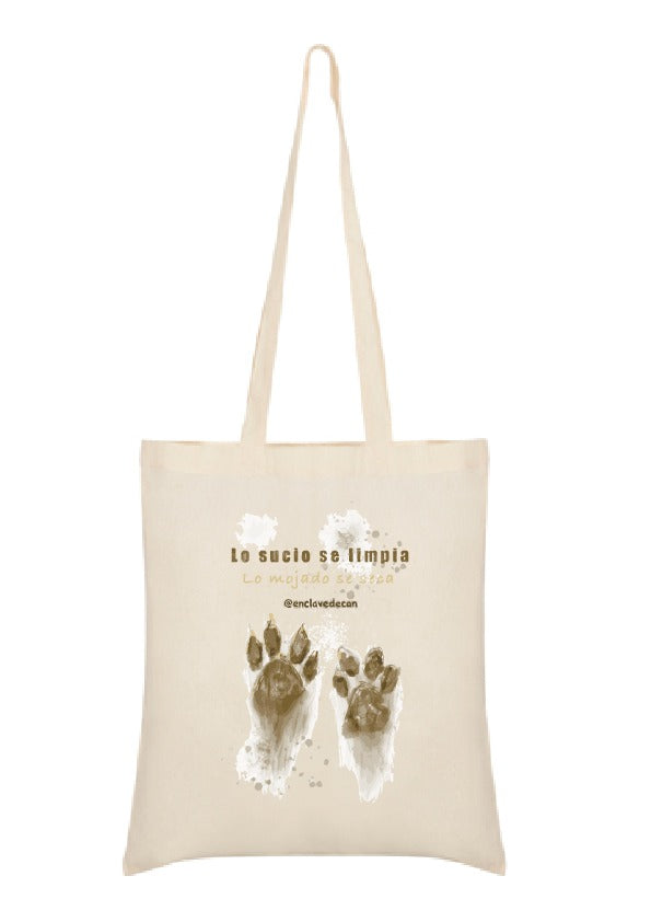 Totebag "Lo sucio se limpia lo mojado se seca"