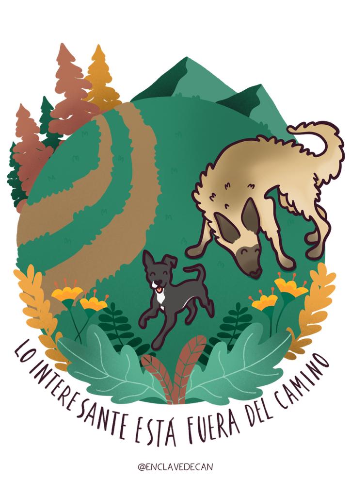 Camiseta "Lo interesante está fuera del camino"