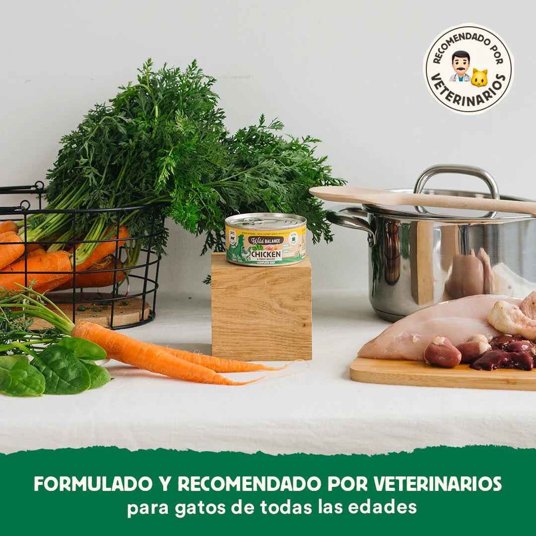 Lata de pollo para gatos 120g - Filosofía BARF - Wild Balance