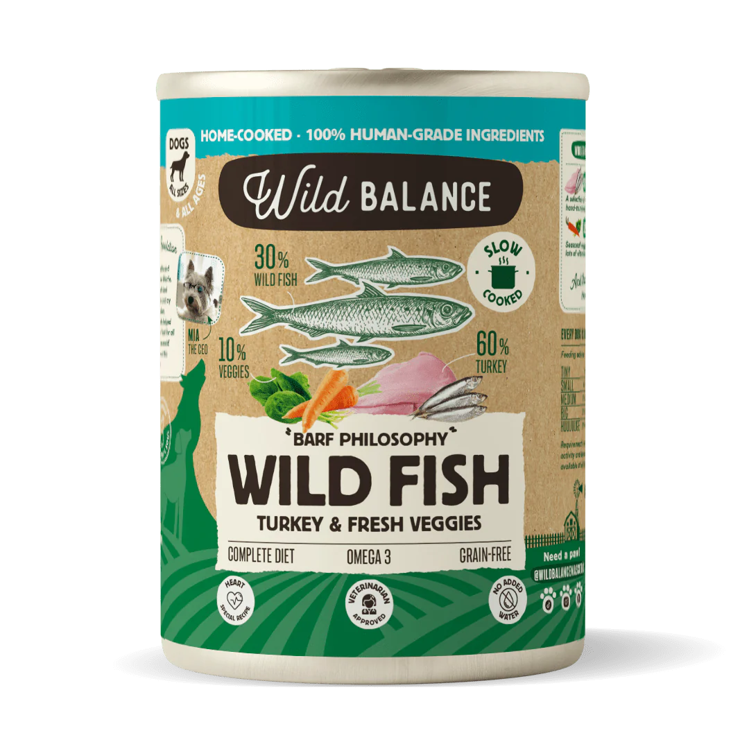 Lata de Pescado y Pavo para perros 400g - Wild Balance