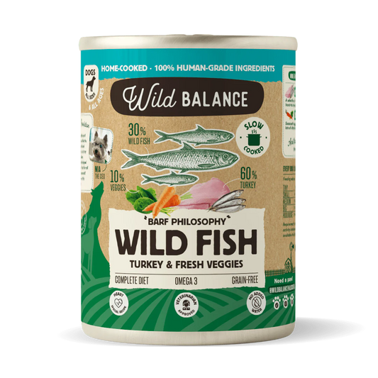 Lata de Pescado y Pavo para perros 400g - Wild Balance