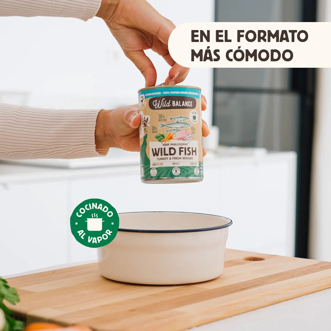 Lata de Pescado y Pavo para perros 400g - Wild Balance