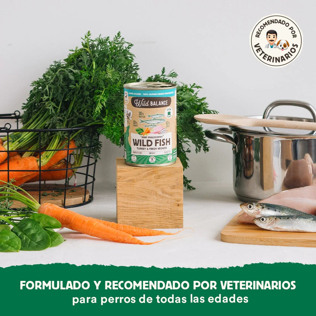 Lata de Pescado y Pavo para perros 400g - Wild Balance