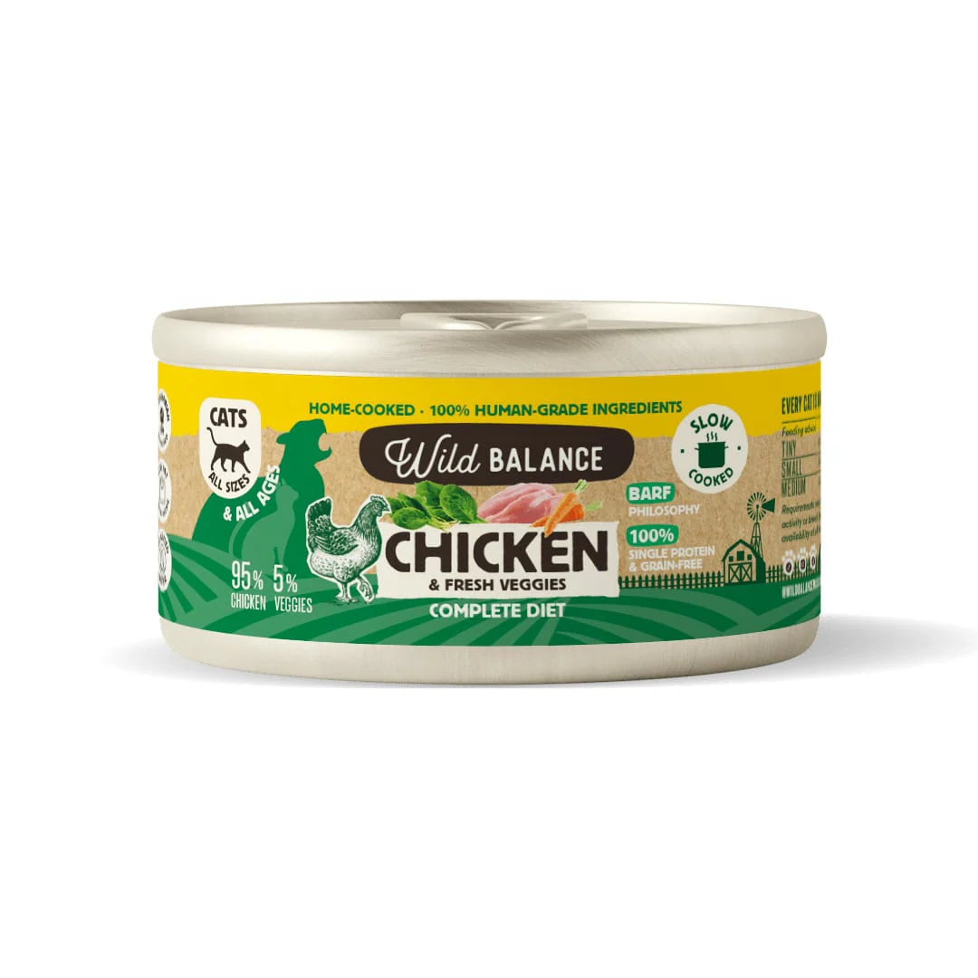 Lata de pollo para gatos 120g - Filosofía BARF - Wild Balance