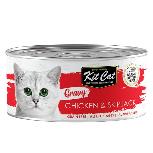 Lata Gravy - Pollo & Atún Bonito Skipjack 70g Kit Cat