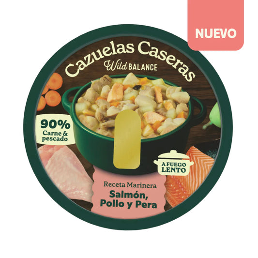 Cazuelas caseras - salmón, pollo y pera - wild balance