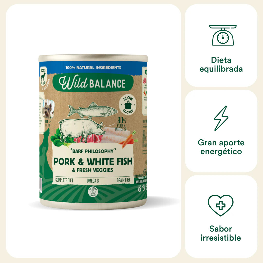 Lata de cerdo y merluza con verduras - Wild balance