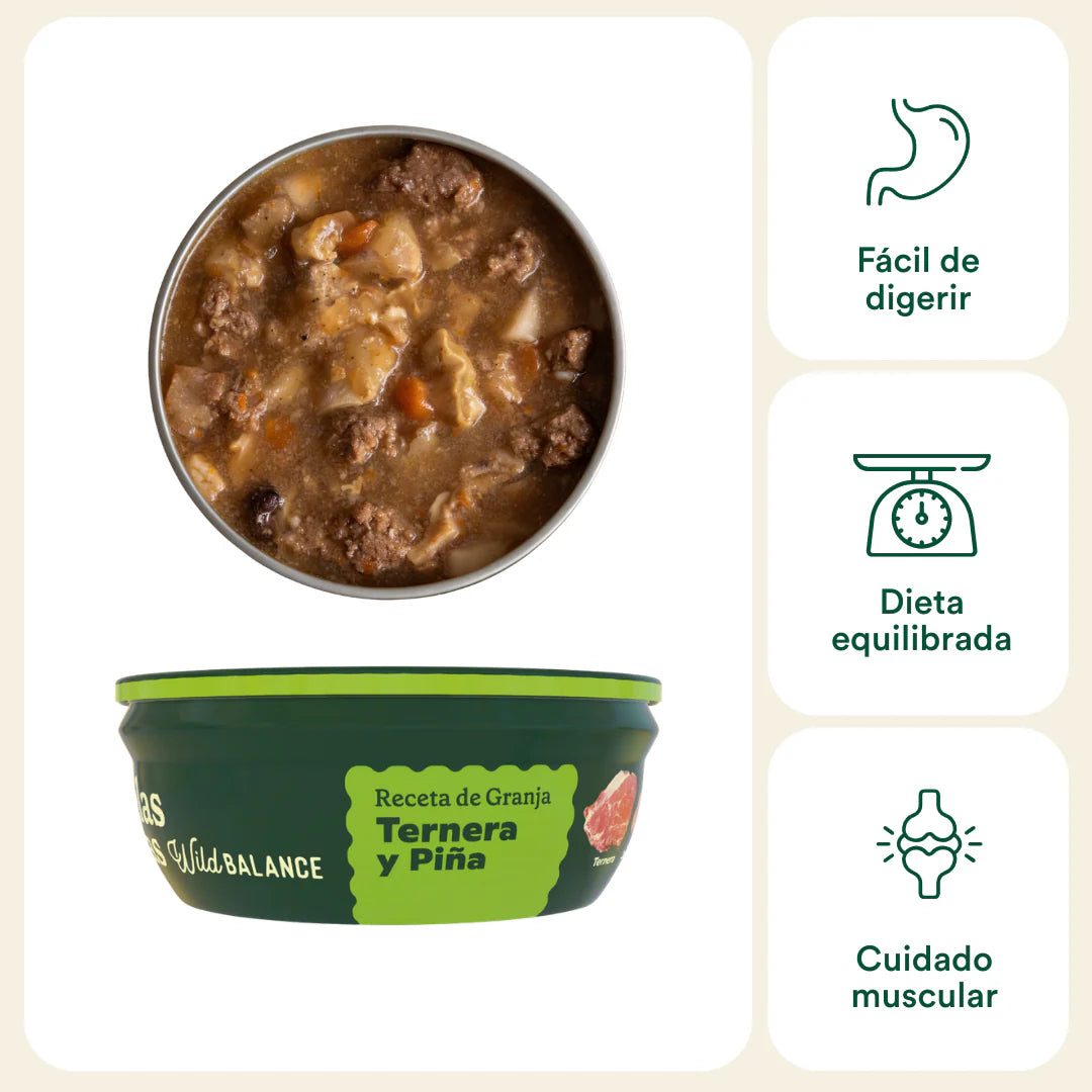 Cazuelas caseras - Ternera y piña - Wild balance