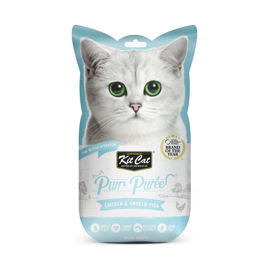 PurrPuree - Pollo y Pescado Ahumado 60g Kit Cat