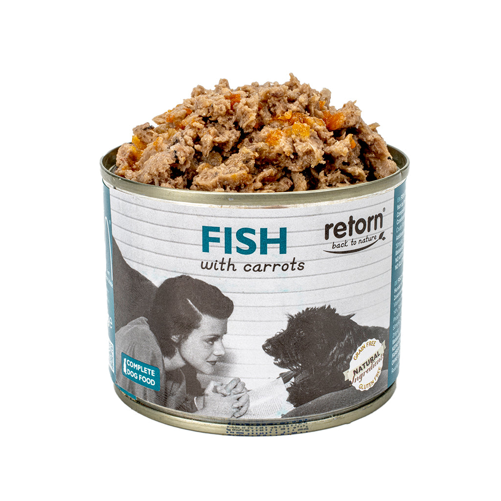 Retorn - Comida húmeda para perros de Pescado con Zanahorias