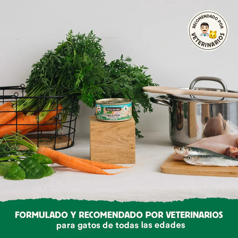 Lata de Pescado y Pavo para gatos 120g - Filosofía BARF - Wild Balance