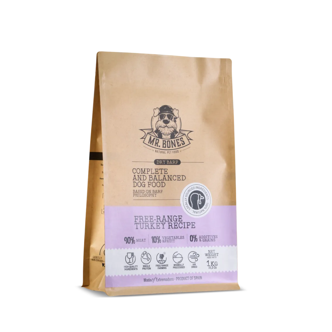Comida deshidratada Mr Bones - Receta de pavo - Perro